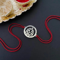 Vighnaharta Ganesha Silver Rakhi