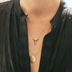 14k Gold Asymmetrical Letter Necklace - P