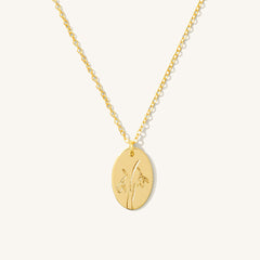 Personalised Birth Flower Necklace