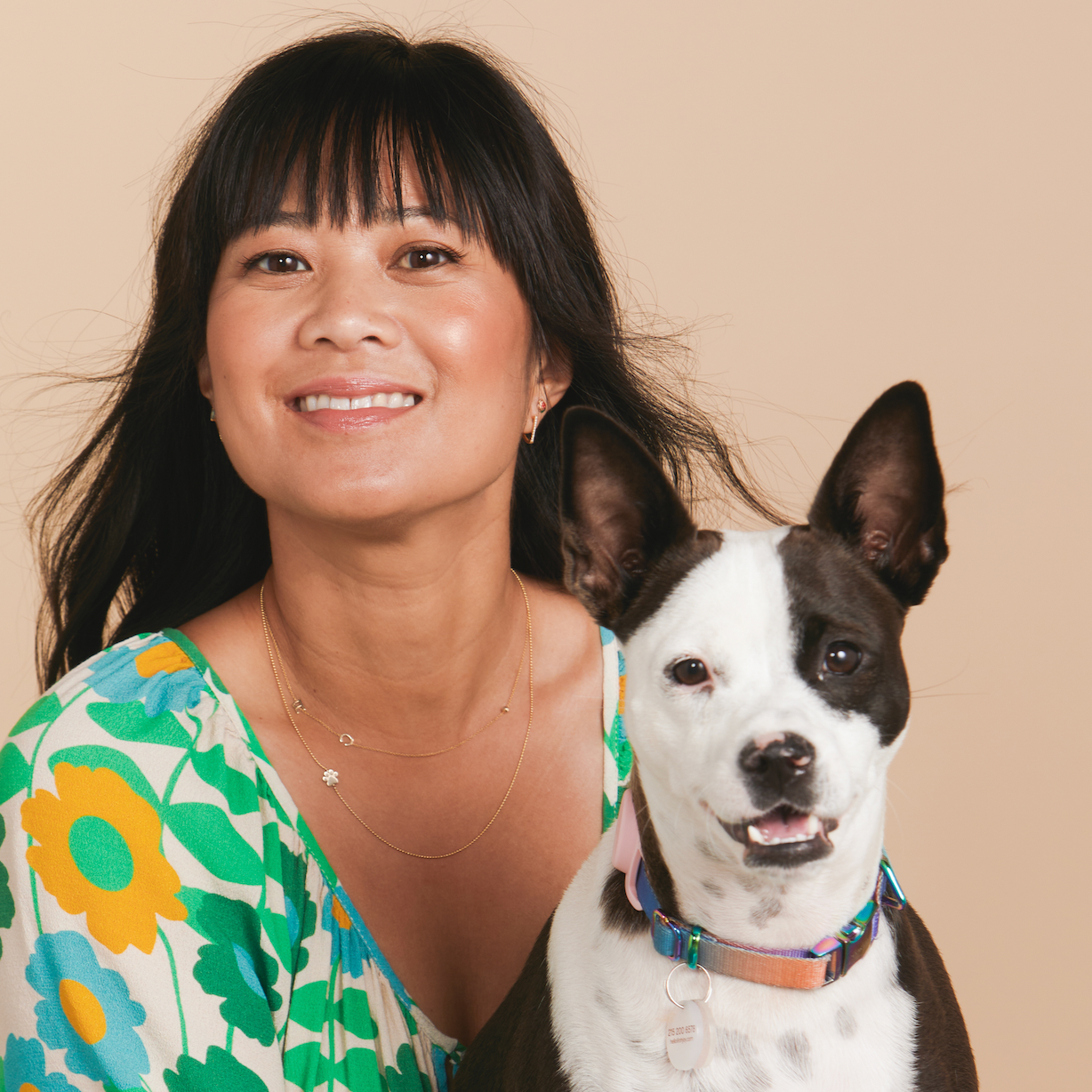 14k Gold Asymmetrical Charm Necklace - Paw