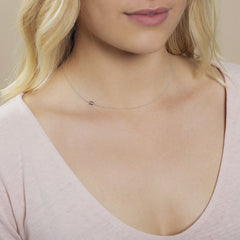14k Gold Asymmetrical Letter Necklace - B