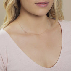 14k Gold Asymmetrical Letter Necklace - F