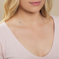 14k Gold Asymmetrical Letter Necklace - R