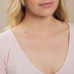 14k Gold Asymmetrical Letter Necklace - U