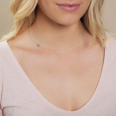 14k Gold Asymmetrical Letter Necklace - W