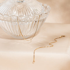 Thin Box Chain Necklace - Gold Plated