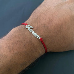 Silver Plated Personalized Custom Name Rakhi for Brother