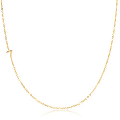 14k Gold Asymmetrical Number Necklace - 7