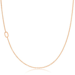 Gold Asymm14ketrical Number Necklace - 0