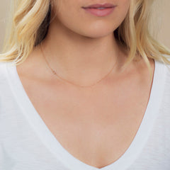 14k Gold Asymmetrical Number Necklace - 2