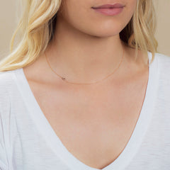 14k Gold Asymmetrical Number Necklace - 5