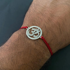 Silver Om Sacred Symbol Rakhi Gift for Raksha Bandhan