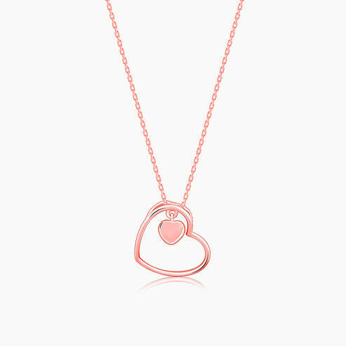 Rose Gold Heart Necklace Necklace.