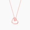 Rose Gold Heart Necklace Pendant.
