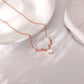 Rose Gold Deer Heart Necklace Pendant.