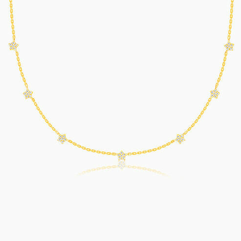 Golden Star Constellation Necklace Necklace.