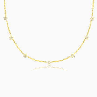 Golden Star Constellation Necklace Pendant.