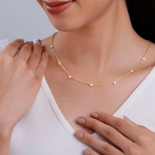 Golden Star Constellation Necklace Pendant.