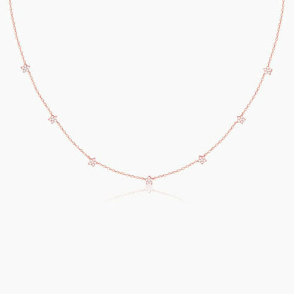 Rose Gold Star Constellation Necklace Pendant.
