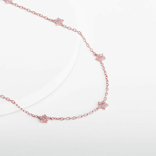 Rose Gold Star Constellation Necklace Pendant.