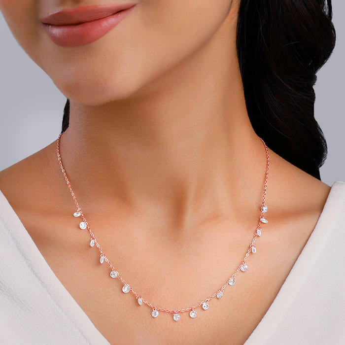 Rose Gold Queens Necklace Pendant.