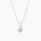 Silver Classic Vintage Solitaire Pendant Set.