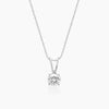 Silver Classic Vintage Solitaire Pendant Set.
