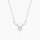 Silver Deer Heart Necklace Necklace.