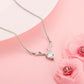 Silver Deer Heart Necklace Necklace.