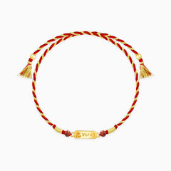 Golden Personalised Ganpati Name Rudraksh Rakhi