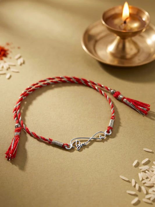 "Bro" Infinity Name Rakhi with Custom Letter