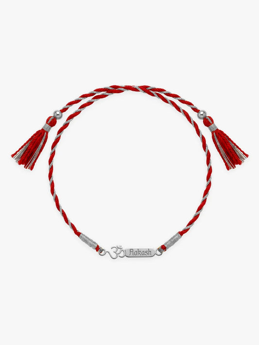 Personalized Om Rakhi for Brother with Engraved Name
