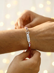 Personalized Om Rakhi for Brother with Engraved Name