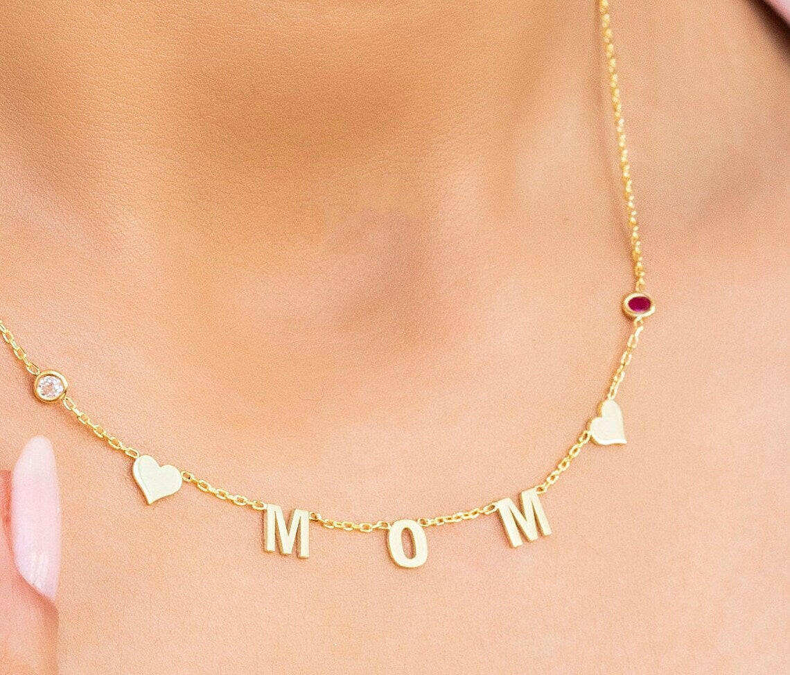 Personalized Name Letter Bridesmaid Gift Necklace.