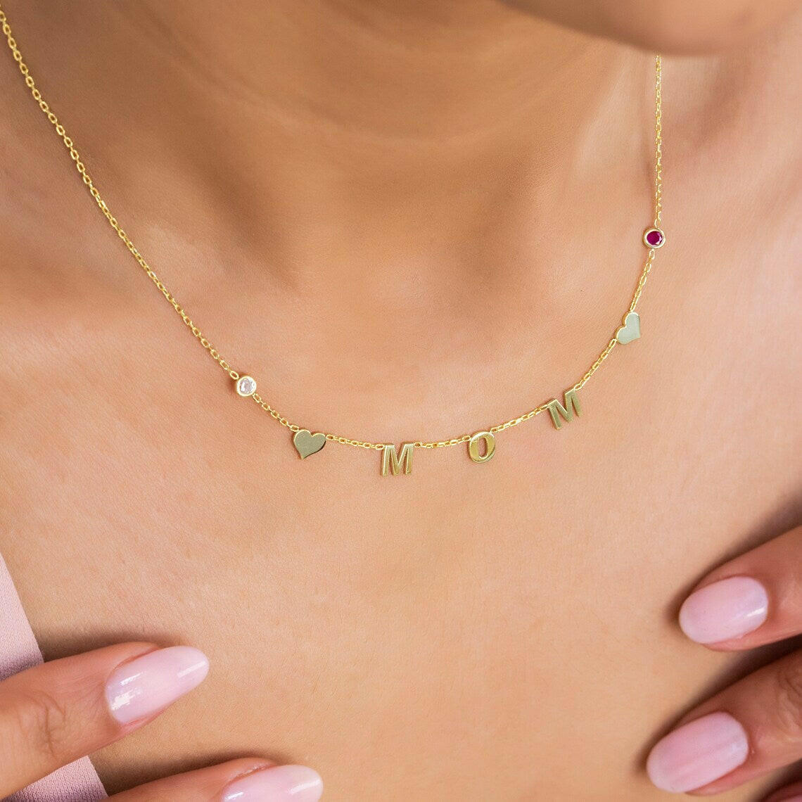Personalized Name Letter Bridesmaid Gift Necklace.
