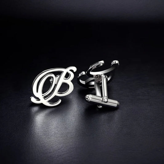 Personalized Single Initial Cufflinks for Men