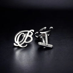 Personalized Single Initial Cufflinks for Men