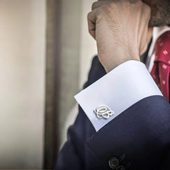Personalized Single Initial Cufflinks for Men