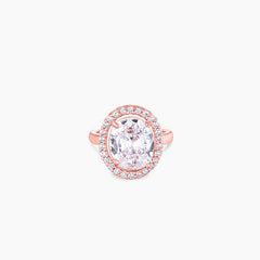 Rose Gold Solitaire Ring Rings.