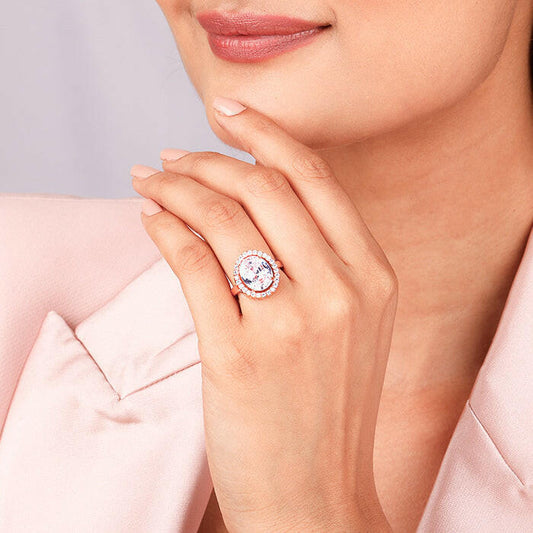 Rose Gold Solitaire Ring Rings.