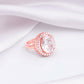 Rose Gold Solitaire Ring Rings.
