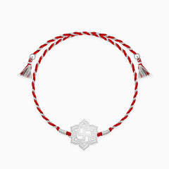 Swastika in Lotus Motif Rakhi