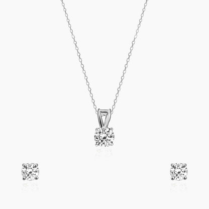 Classic Silver Zircon Set Set.