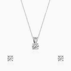Classic Silver Zircon Set Set.