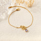 Birth Flower and Birth Stone Bracelet Birth Flower Jewelry.