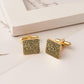 Custom Handwriting and Actual Fingerprint Square Cuff Links Cufflink.