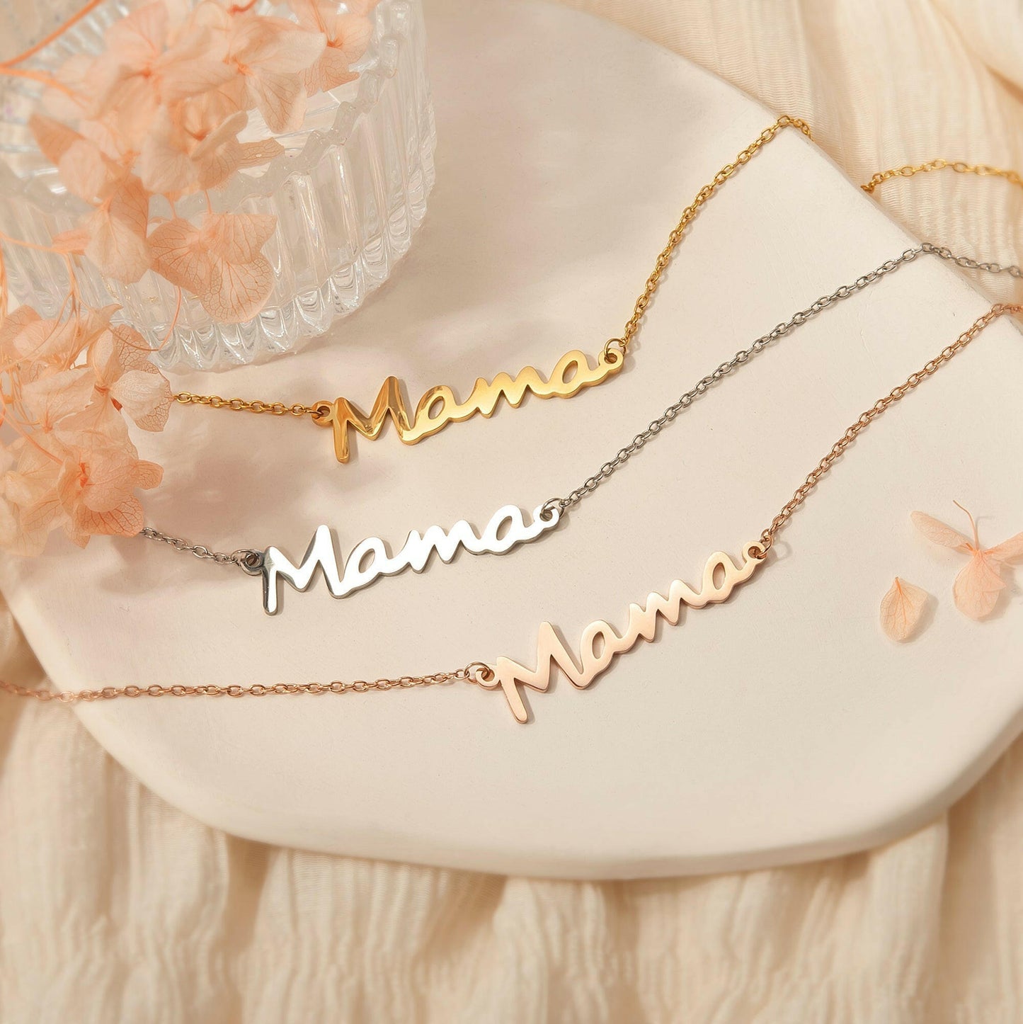 To my Beautiful Mom" Mama Necklace Gift Set Necklace.