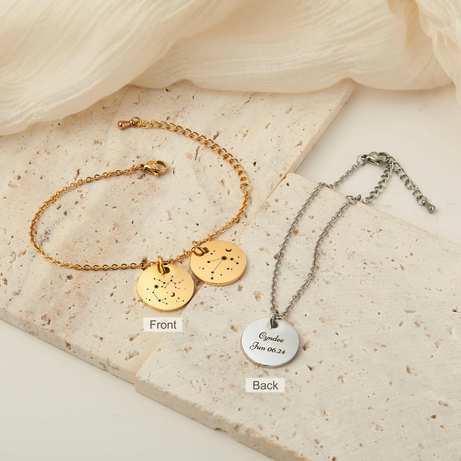 Personalized Constellation Charm Bracelet Bracelet.