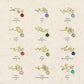 Birth Flower and Birth Stone Bracelet Birth Flower Jewelry.