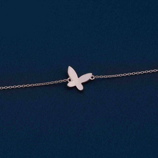 Rose Gold Mini Butterfly Anklet